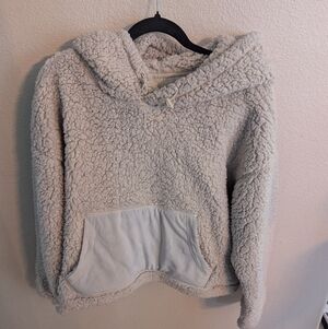 Zella Cream Sherpa-Lined Hoodie
